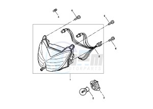 YQ AEROX 100 drawing HEADLIGHT