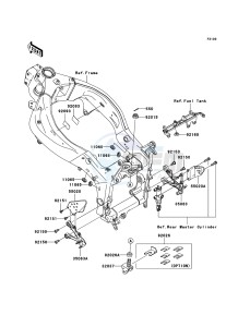 NINJA ZX-6RR ZX600-N1H FR GB XX (EU ME A(FRICA) drawing Frame Fittings(Front)