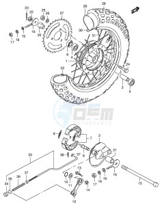 JR50 (P3-P28) drawing REAR WHEEL