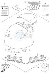 DF 70A drawing Engine Cover