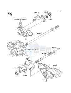 KLF300 KLF300B6F EU GB drawing Rear Axle