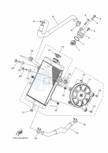 YFM700R (BCX7) drawing RADIATOR & HOSE