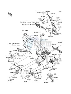 Z750 ABS ZR750MBF FR GB XX (EU ME A(FRICA) drawing Frame Fittings