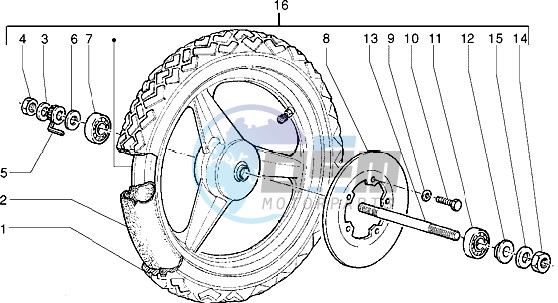 Front wheel (disk brake version)