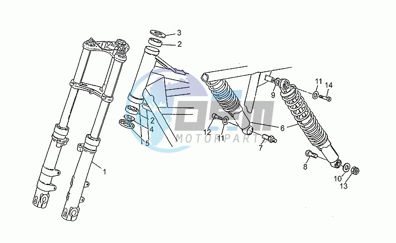 Front/rear shock absorber