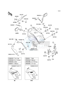 EX 250 F [NINJA 250R] (6F-7F) F7F drawing COWLING