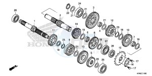 GLR1251WHF CB125F UK - (E) drawing TRANSMISSION