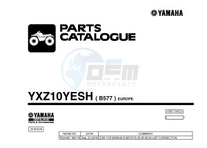 YXZ1000ETS YXZ10YESH YXZ1000R EPS SS SPECIAL EDITION (B577) drawing .1-Front-Page