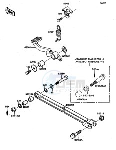 ZX 1100 C [NINJA ZX-11] (C1-C4) [NINJA ZX-11] drawing BRAKE PEDAL