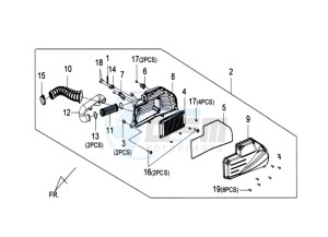 GTS 125I drawing AIRFILTER