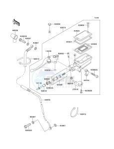 ZX 1100 E [GPZ 1100] (E1-E3) [GPZ 1100] drawing CLUTCH MASTER CYLINDER