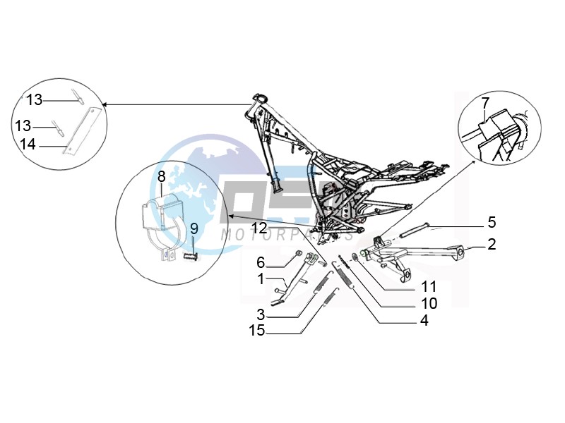 Center stand and side stand