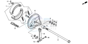 CB250 drawing REAR BRAKE PANEL