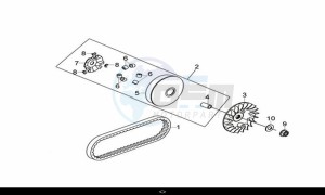 CRUISYM 300 (LV30W1Z1-EU) (L9) drawing MOVABLE DRIVE FACE ASSY.