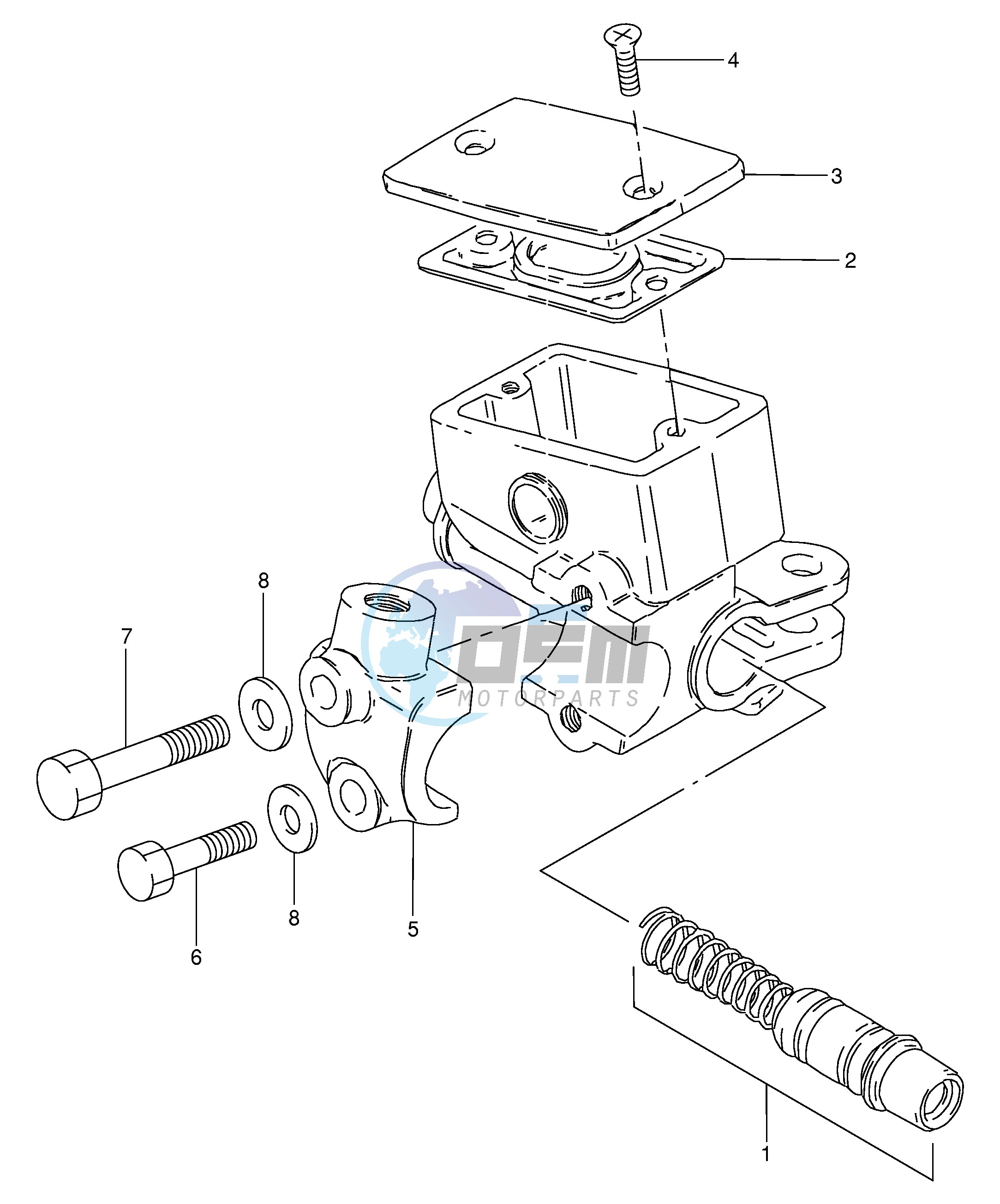 MASTER CYLINDER  (MODEL F J K L M N P)