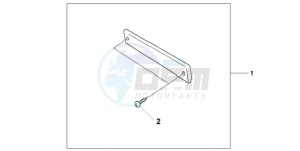 CBF1000T9 Ireland - (EK) drawing PILLION BACKREST PAD