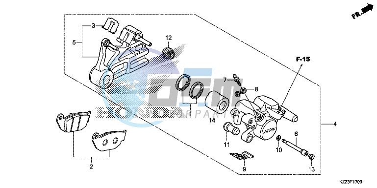 REAR BRAKE CALIPER