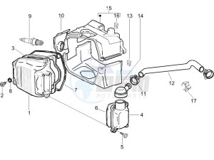 Fly 125 4t e3 drawing Cylinder head cover