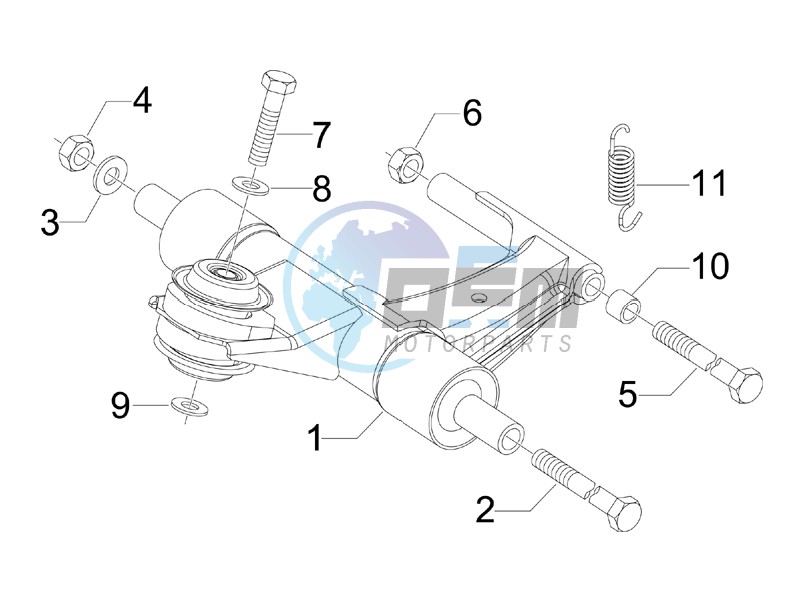 Swinging arm