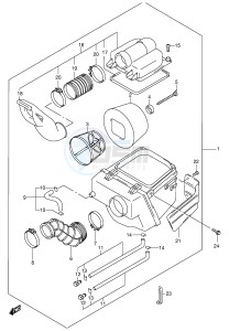 LT-F500F (E3-E28) drawing AIR CLEANER