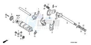 CRF230F9 Australia - (U) drawing GEARSHIFT DRUM