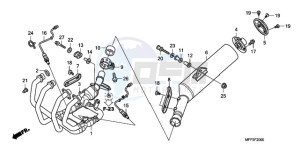 CB1300SA9 UK - (E / ABS BCT MKH MME TWO TY2) drawing EXHAUST MUFFLER