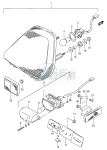 GSX750F (E4) drawing REAR COMBINATION LAMP