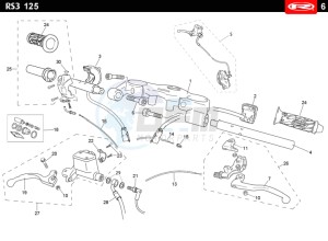 RS3-125-WHITE drawing HANDLEBAR - CONTROLS