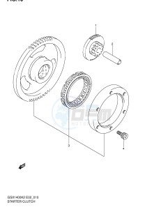 GSX1400 (E2) drawing STARTER CLUTCH