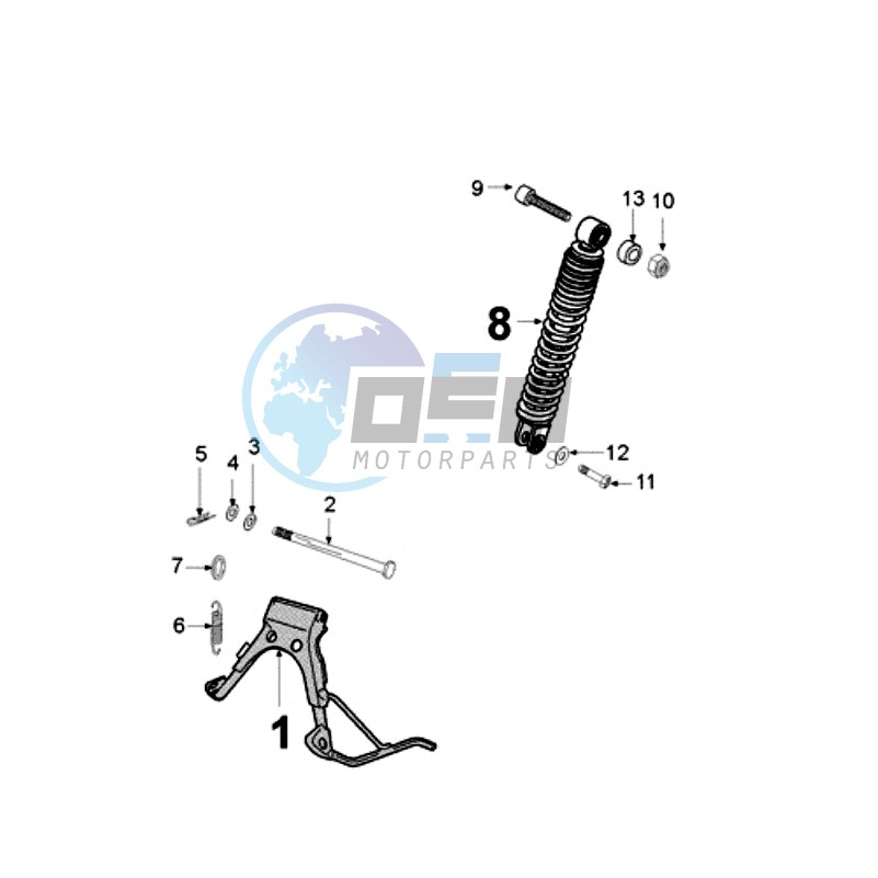 REAR SHOCK AND STAND