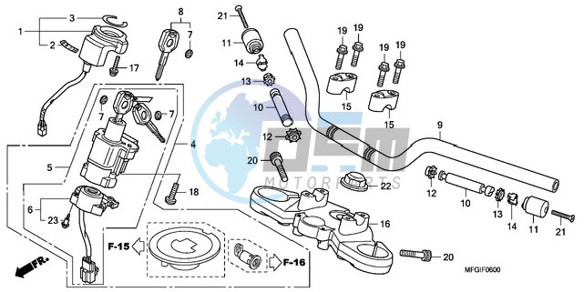 HANDLE PIPE/TOP BRIDGE