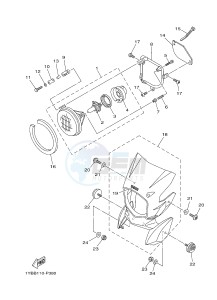 XT250 XT250G (1YBK) drawing HEADLIGHT