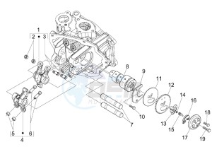 GTS 300 ie Super Sport drawing Rocking levers support unit