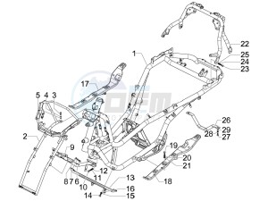 MP3 300 ie lt Touring drawing Frame bodywork