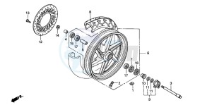 CB500S drawing FRONT WHEEL