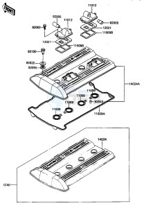 ZG 1000 A [CONCOURS] (A7-A9) [CONCOURS] drawing CYLINDER HEAD COVER