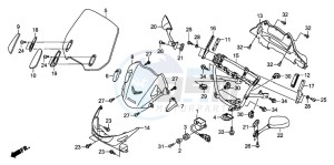 NT700V drawing UPPER COWL (NT700V6,7/NT700VA6,7)