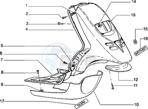 Typhoon 50 drawing Front shield-Footboard-Spoiler