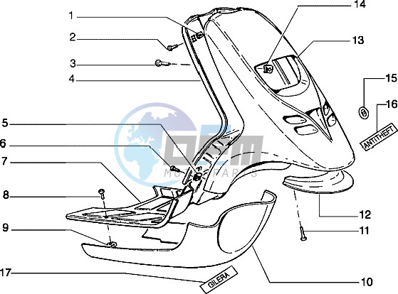 Front shield-Footboard-Spoiler