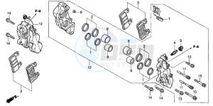 CBR600F4 drawing FRONT BRAKE CALIPER