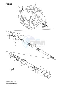 LT-R450 (E19) drawing RIGHT REAR WHEEL (MODEL K6 K7)