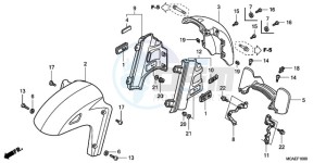 GL18009 Australia - (U / AB NAV) drawing FRONT FENDER