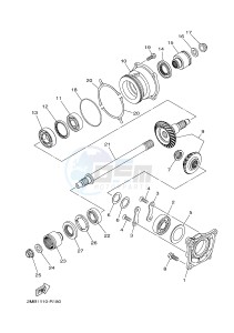 YXE700 YXE70WPAJ WOLVERINE R (B3D5) drawing MIDDLE DRIVE GEAR