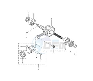 NS AEROX 50 drawing CRANKSHAFT AND PISTON