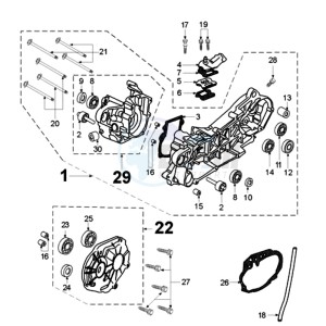 FIGHT X-TEAM LNDA BE drawing CRANKCASE