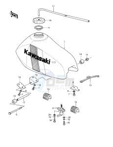 KDX 175 A [KDX175] (A1) [KDX175] drawing FUEL TANK -- 80 A1- -