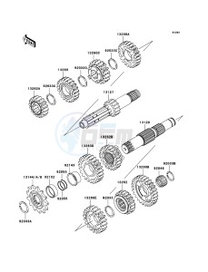 KX250 KX250R7F EU drawing Transmission