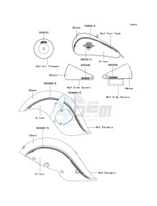 VN 800 G [VULCAN 800 DRIFTER] (E1-E5) [VULCAN 800 DRIFTER] drawing DECALS-- SILVER_EBONY- --- E4_E5- -