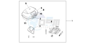 VFR800A9 Ireland - (EK / ABS MME TWO) drawing TOP BOX 45L