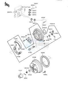 KLF 300 A [BAYOU 300] (A2) [BAYOU 300] drawing REAR HUB_BRAKE